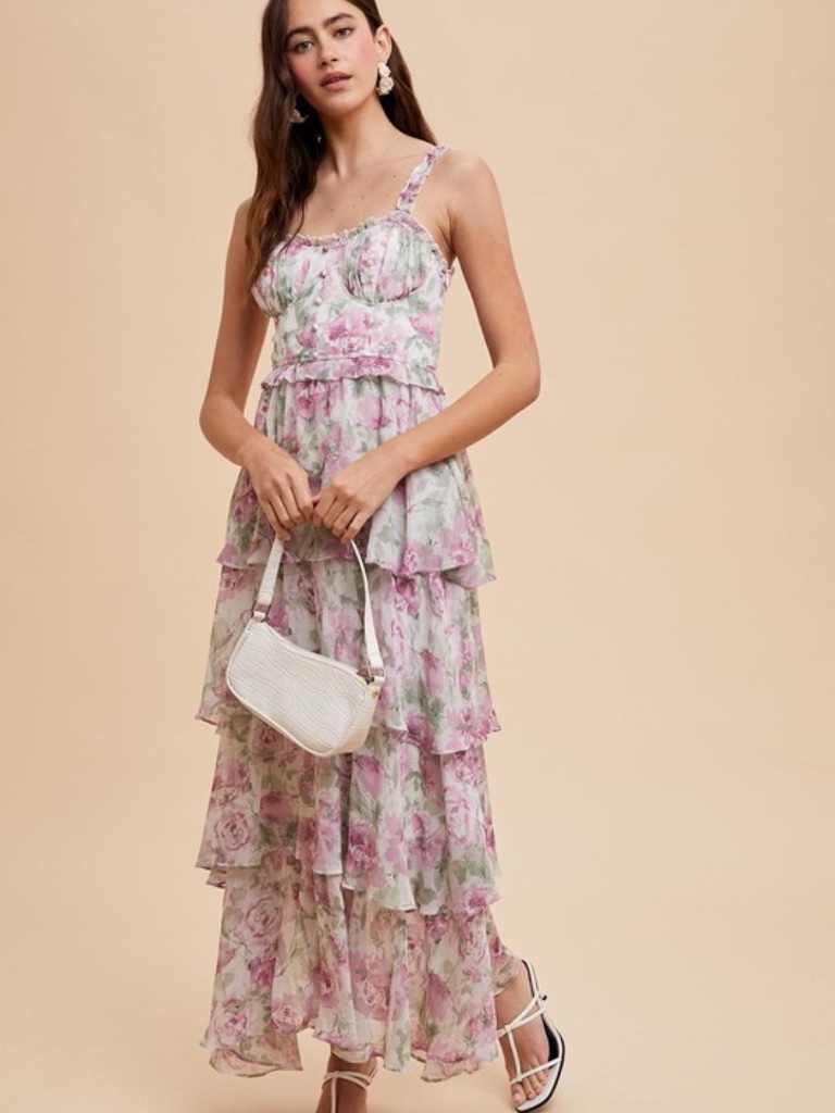 Floral Ruffled Maxi Dress